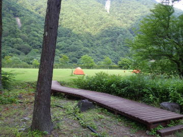 椹島のテント場