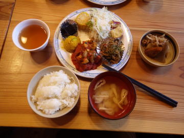 千枚小屋の夕食