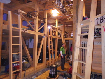 千枚小屋内部