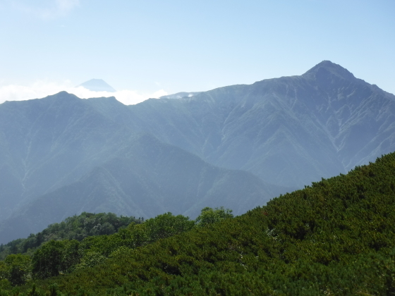 富士山、北岳