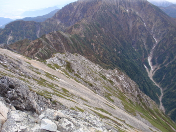 鹿島槍ヶ岳への縦走路
