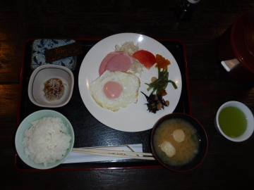 瑞牆山荘の朝食