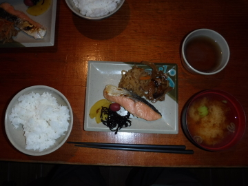 馬の背ヒュッテの朝食