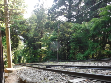 ケーブルカーの線路