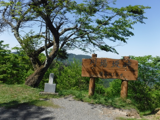 刈場坂峠 818m