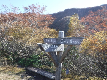 ひょうたん池への分岐